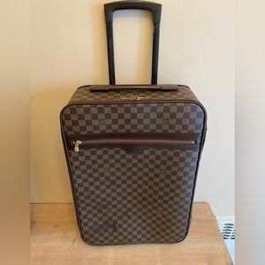 Louis Vuitton Damier Ebene Rolling Carry-On Travel Bag in Brown